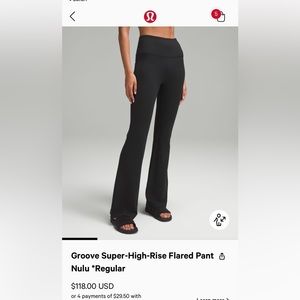 Lululemon pants - very gently used black yoga pants